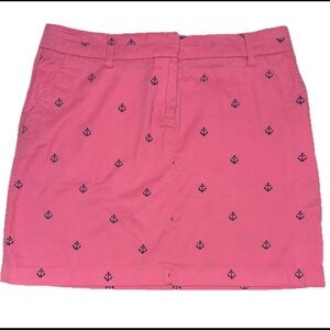 Pink British Khaki Skirt Womens Size 8 Nautical Anchor Boating Summer Vacation